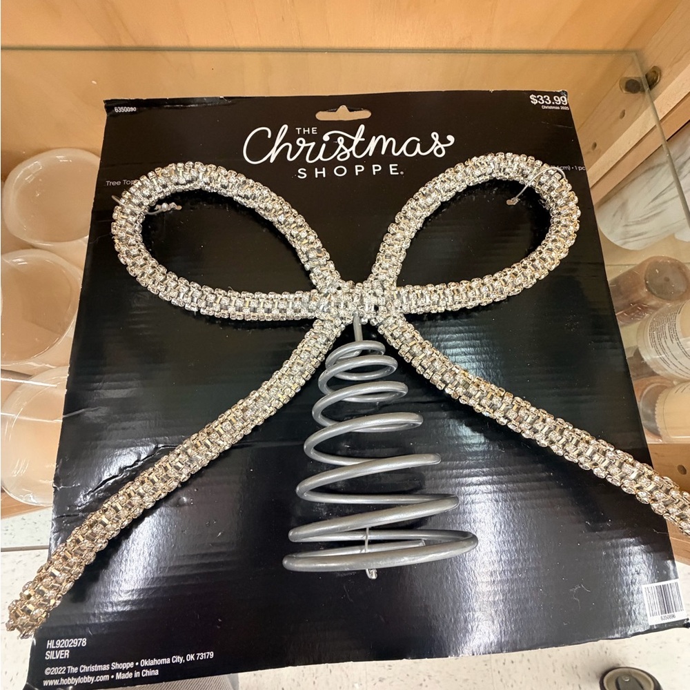 Silver Bow Ornament